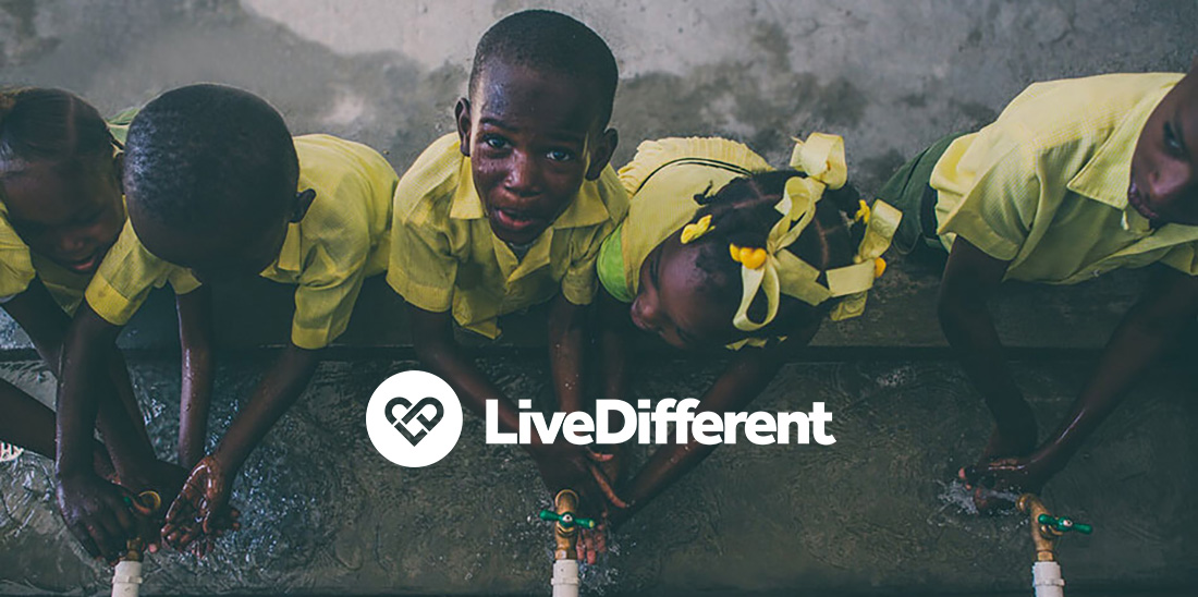 Haiti kids with water
