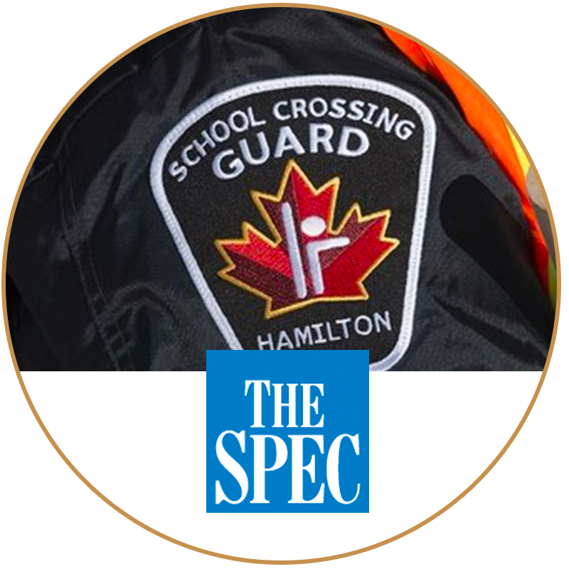 school crossing guard -hamilton badge